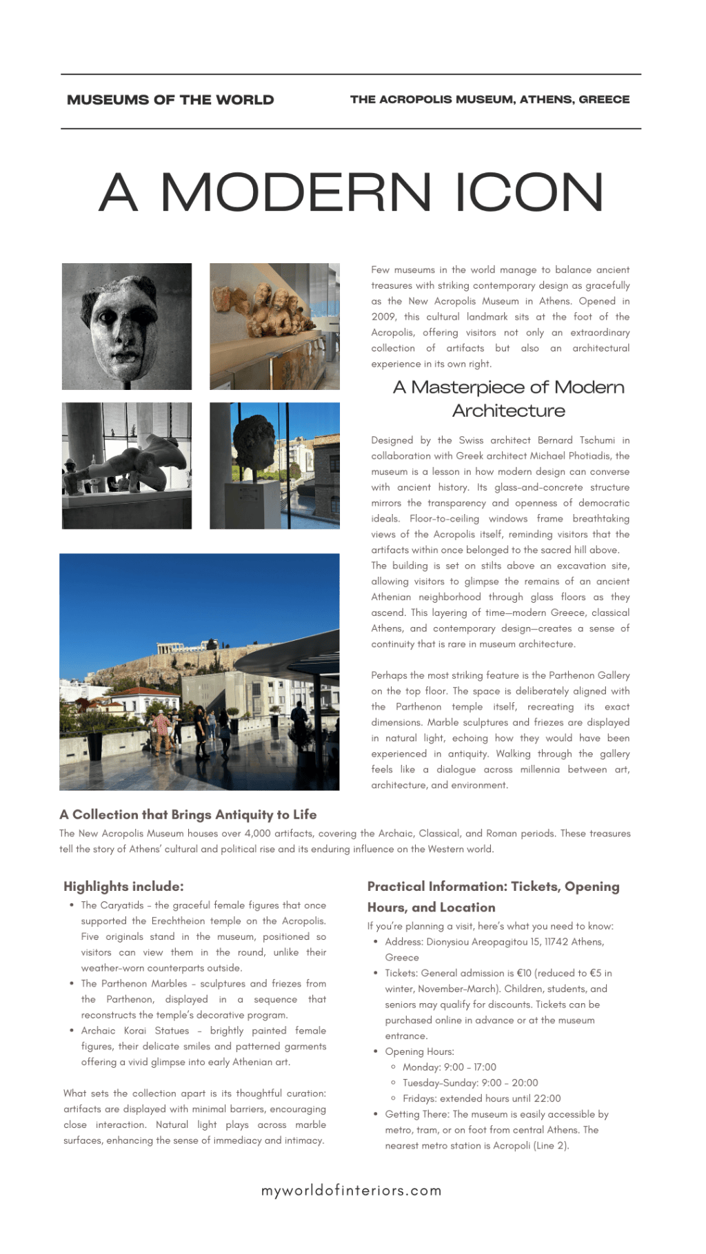 The Acropolis Museum in Athens