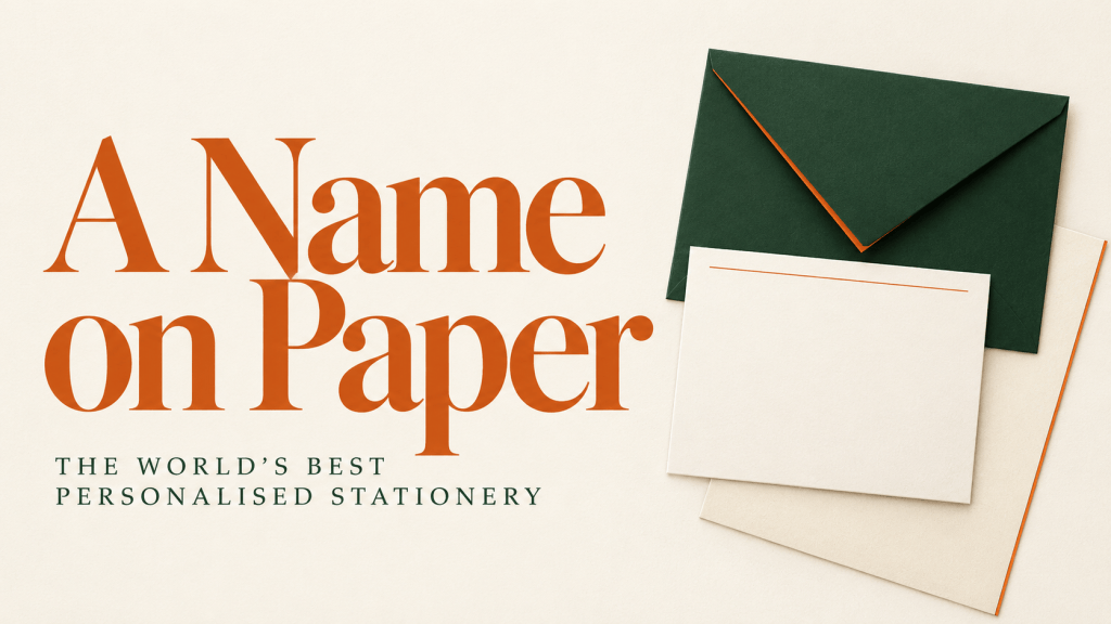 A Name on Paper: The World’s Best Personalised Stationery